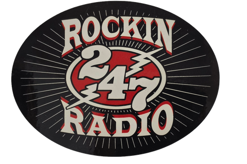 Rockin 247 Radio Oval Sticker