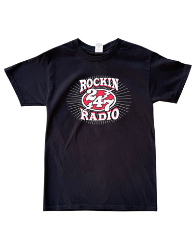 Rockin 24/7 Radio Red &White T-shit - Men's