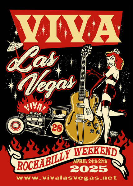 ★Viva Las Vegas #12 シルクスクリーン ポスター Vince ビヴァ ラスベガス VivaLasVegas シルクスクリーン ポスター