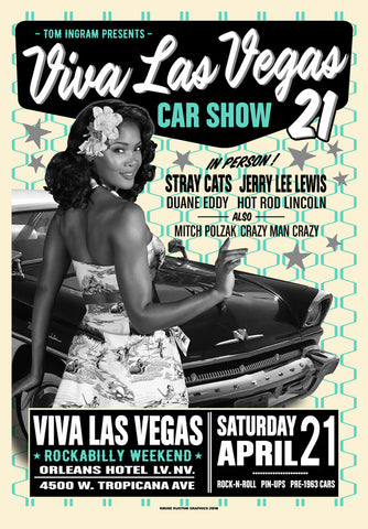 VLV 21 Car Show Silk Screen Poster